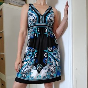 NEW Blue Dress Flare Dress XS S